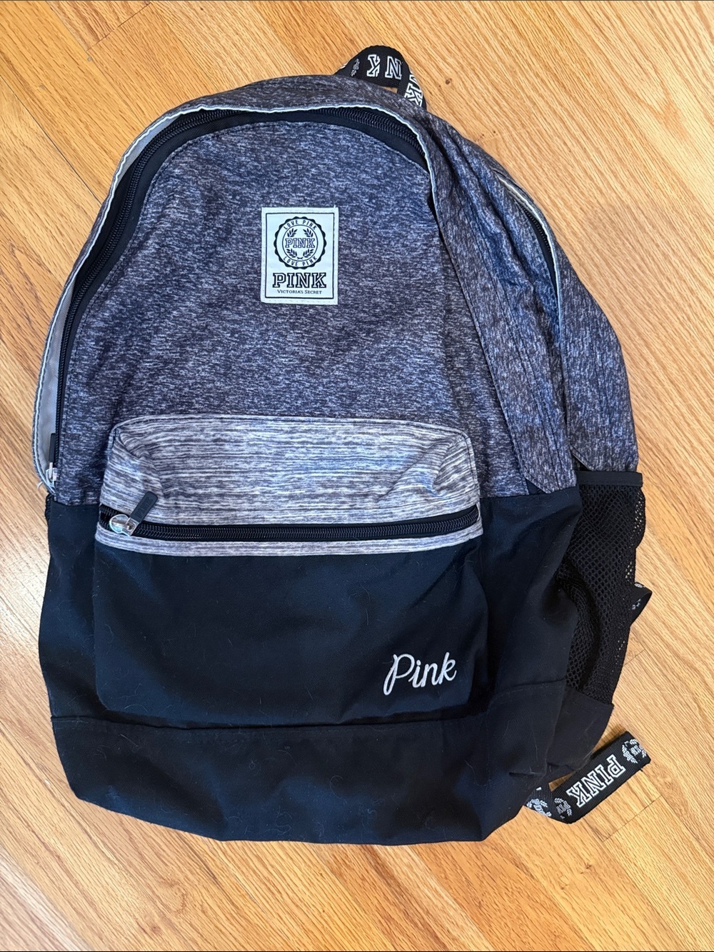 PINK Victoria's Secret Gray & Black Backpack